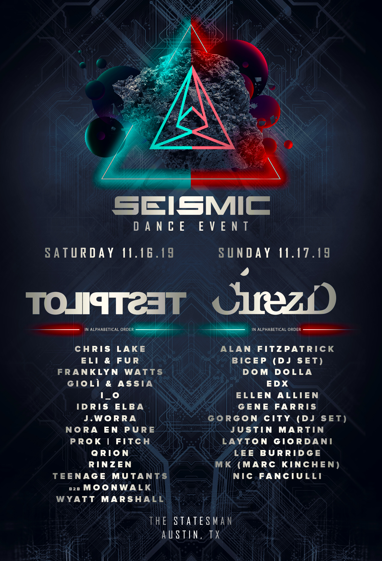 Byday lineup announced! Seismic Dance Event